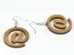 Krea-wood earrings set, brown
