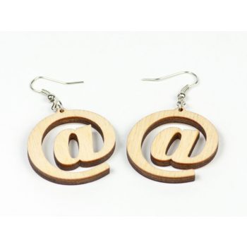 Krea-Wood earrings set, natural