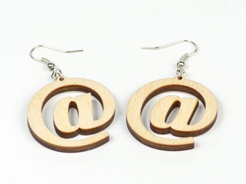 Krea-Wood earrings set, natural