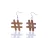 Krea-Wood earrings set, brown