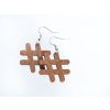 Krea-Wood earrings set, brown
