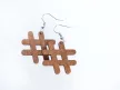 Krea-Wood earrings set, brown