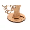    Krea-Wood jewelry holder, made by oak wood, with wooden leaves in natural colour