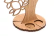  Krea-Wood jewelry holder, made by oak wood, with wooden leaves in natural colour