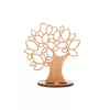    Krea-Wood jewelry holder, made by oak wood, with wooden leaves in natural colour