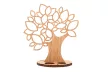  Krea-Wood jewelry holder, made by oak wood, with wooden leaves in natural colour