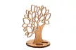  Krea-Wood jewelry holder, made by oak wood, with wooden leaves in natural colour