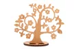 Krea-Wood jewelry holder, made by oak wood, with flowers, natural colour