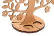 Krea-Wood jewelry holder, made by oak wood, with flowers, natural colour