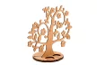 Krea-Wood jewelry holder, made by oak wood, with flowers, natural colour