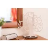   Krea-Wood jewelry holder, made by oak wood with birdie in white colour
