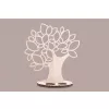    Krea-Wood jewelry holder, made by oak wood, with wooden leaves in white colour