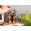 Krea-Wood wooden handmade pen holder, horses