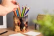 Krea-Wood nyírfából kézzel készült írószertartó lovas motívummal