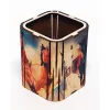 Krea-Wood wooden handmade pen holder, horses