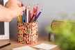 Krea-Wood wooden handmade pen holder, owl