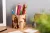 Krea-Wood wooden handmade pen holder, cat and dogs design