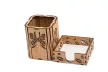 Krea-Wood pen and paper block holder, butterfly design