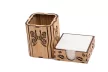 Krea-Wood pen and paper block holder, butterfly design