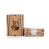 Krea-Wood pen and paper block holder, owl design