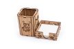 Krea-Wood pen and paper block holder, owl design