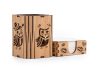 Krea-Wood pen and paper block holder, owl design