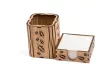 Krea-Wood pen and paper block holder, leaves design