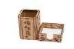 Krea-Wood pen and paper block holder, leaves design