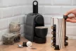 Krea-Wood tölgyfából kézzel készült Nespresso kompatibilis kávékapszula tartó, fehér színben
