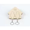Krea-Wood key holder with 2 figurines, natural