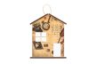 Krea-Wood house shaped key holder, vintage design