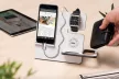 Krea-Wood wooden handmade mobile phone holder. Made by oak wood, white colour