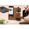   Krea-Wood wooden handmade mobile phone holder. Made by oak wood, brown colour