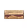   Krea-Wood FirstLeather handmade glasses case with magnet. Made by oak wood, real leather inside, brown colour