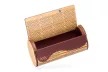 Krea-Wood FirstLeather handmade glasses case with magnet. Made by oak wood, real leather inside, brown colour