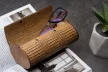 Krea-Wood wooden handmade glasses case with magnet. Made by oak wood, brown colour