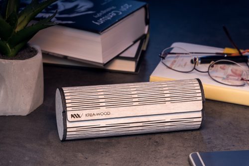 Krea-Wood Handcrafted Oak Reading Glasses Case, white colour