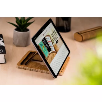   Krea-Wood wooden tablet stand made by birch wood, natural colour