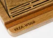 Krea-Wood wooden tablet stand made by birch wood, brown colour