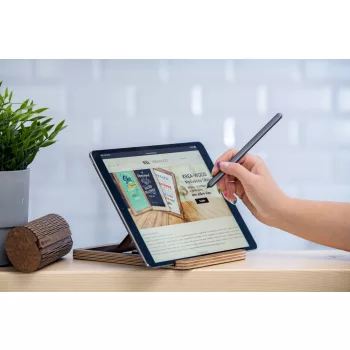 Krea-Wood wooden tablet stand made by oak wood, brown colour