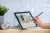 Krea-Wood wooden tablet stand made by oak wood, vintage white colour