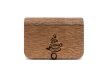 Krea-Wood tea box, made of oak wood with a tea cup motif, in brown colour