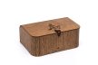 Krea-Wood tea box, made of oak wood with a tea cup motif, in brown colour