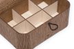 Krea-Wood tea box, made of oak wood with a tea cup motif, in brown colour