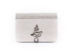 Krea-Wood tea box, made of oak wood with a tea cup motif, in white colour