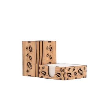 Pen and paper block holder